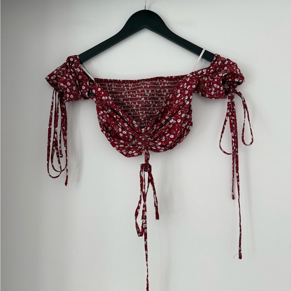 SHEIN Red Floral Crop Top & Skirt Set - Picture 6 of 9